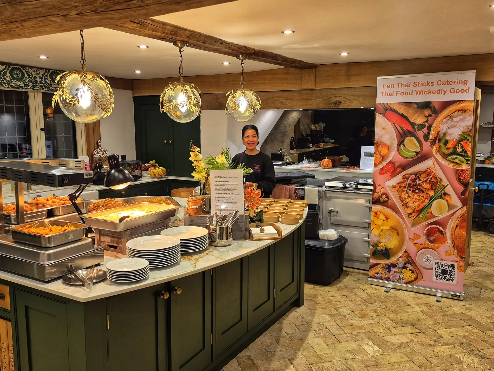 Chef at the Thai buffet counter