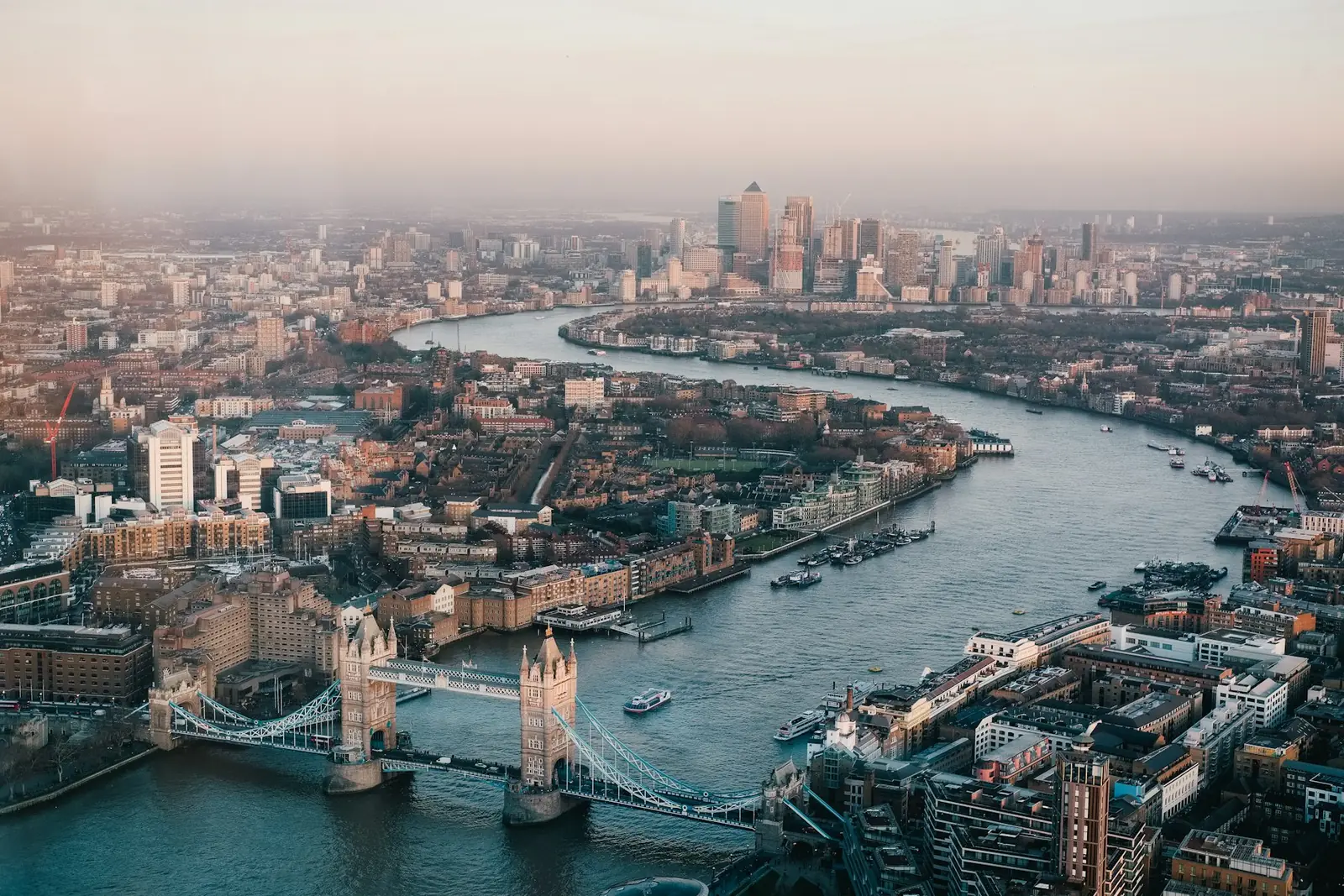 The River Thames and the London skyline